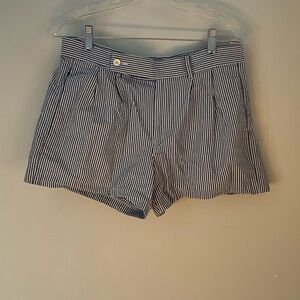 Ralph Lauren Navy and White Striped Rugby Shorts